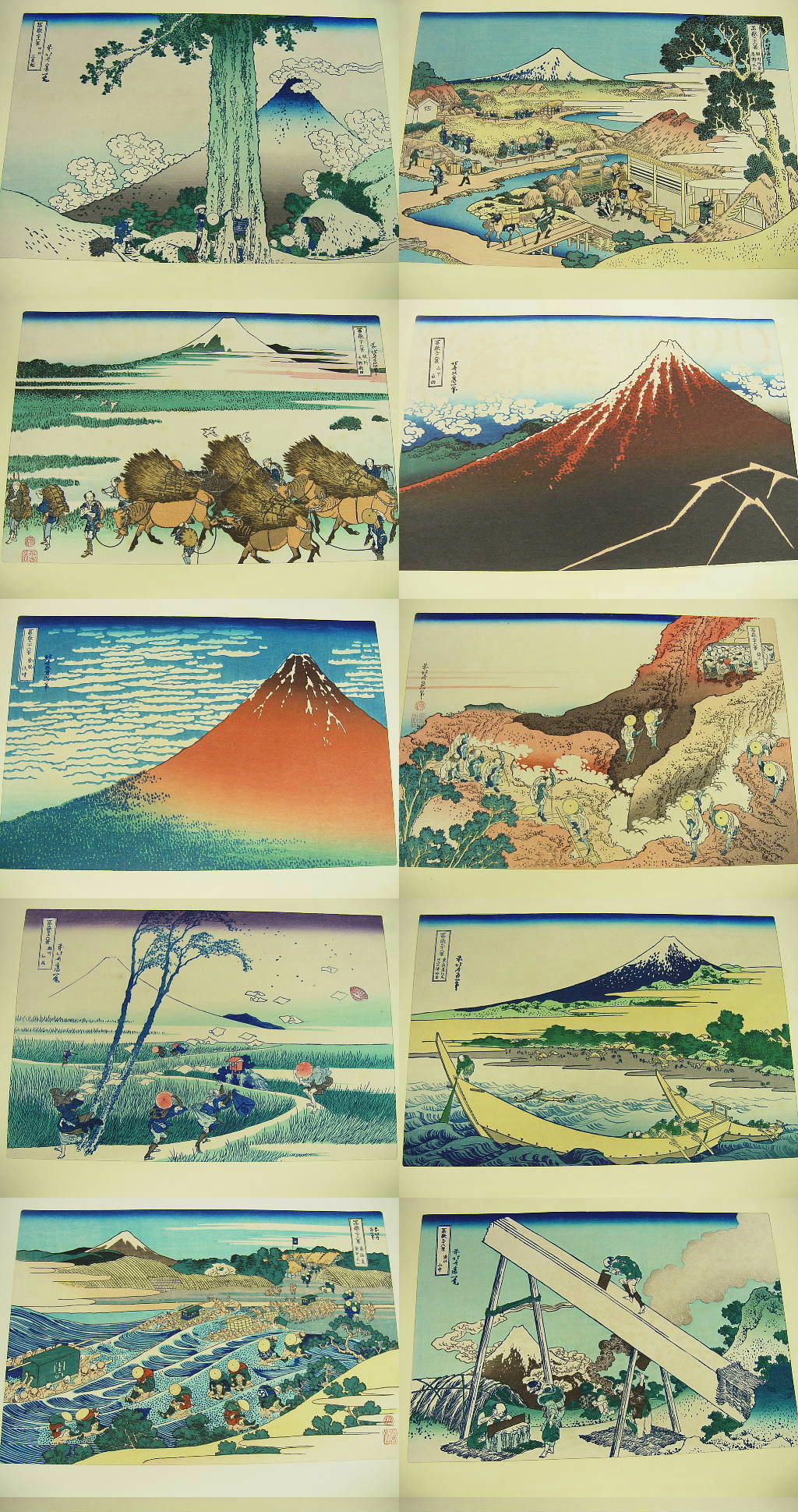 葛飾北斎 筆 「富嶽三十六景」 手摺木版画　500部 限定品 葛飾北斎『富嶽三十六景 』手摺木版画 Amazon.co.jp: f20240206018〇富嶽
